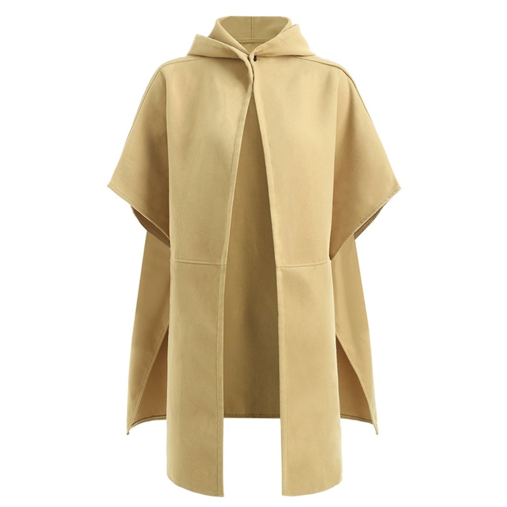 Plus Size Bawing Sleeve Hooded Coat with Pocket
